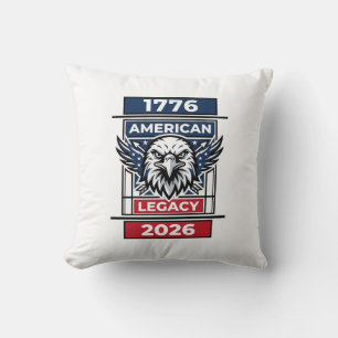 Coussin Chemise Vintage Eagle 1776 2026 Typographie Patrio