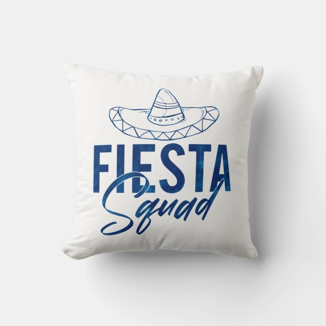 Coussin Chemises de fête de jeune fille, Squad Fiesta, 3/3 (Recto)