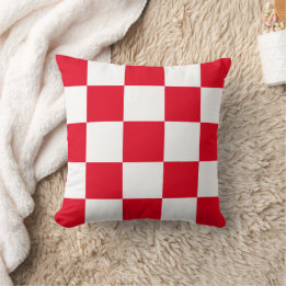 Coussin Chequers rouges gras croates modernes Lancer l'ore