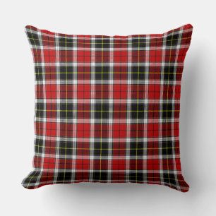Coussin Chèques Brown rouges plaid Motif-52626