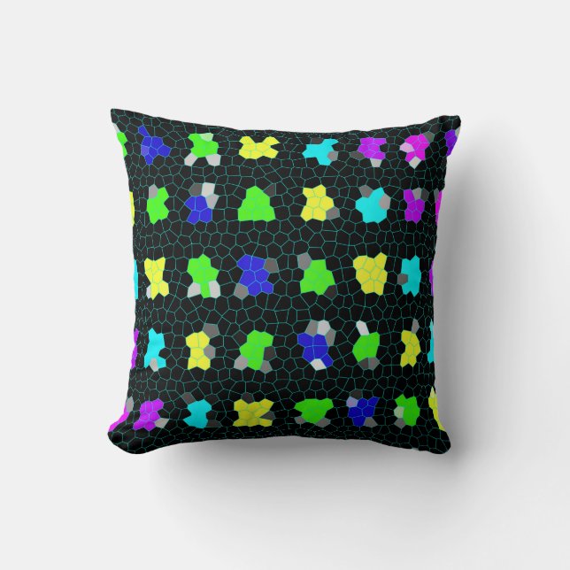 Coussin Chèques En Verre Coloré Opalescent, (Recto)