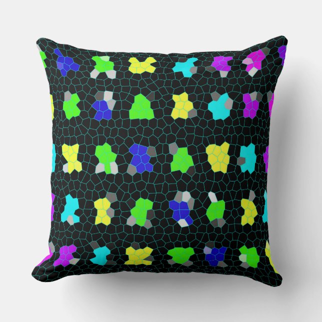 Coussin Chèques En Verre Coloré Opalescent, (Recto)