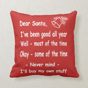 Coussin cher achat de lettre de Père Noël de Noël drôl