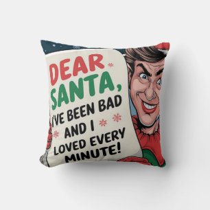 Coussin Cher Père Noël, J'ai été un mauvais lutin de Noël
