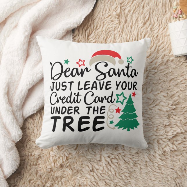 Coussin Cher Père Noël Laissez simplement votre carte de c (Couverture)