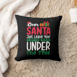 Coussin Cher Père Noël laissez simplement votre carte de c