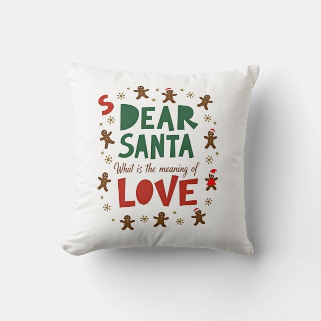 Coussin Cher Père Noël Quelle est la signification de l'Am (Recto)