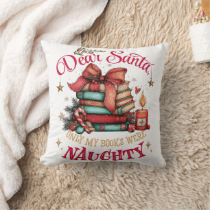 Coussin Cher Père Noël, Seuls Mes Livres Ont Été Vilains 