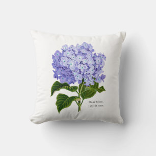 Coussin Chère maman Funny Hydrangea Botanique Floral