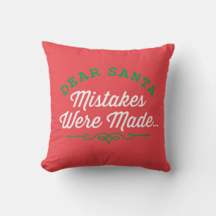 Coussin Chères erreurs Père Noël ont été commises