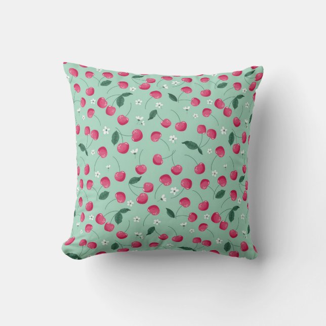 Coussin Cherry Blossom : Design festif d'été (Recto)