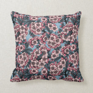 Coussin Cherry blossom in pink and blue