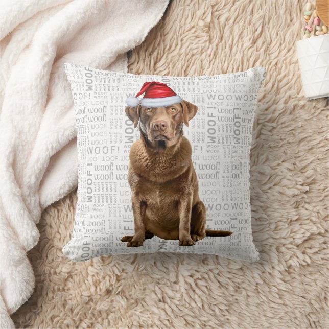 Coussin Chesapeake Bay Retriever Chien Noël (Couverture)