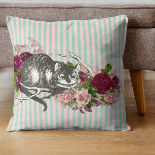 Coussin Cheshire Cat Collage