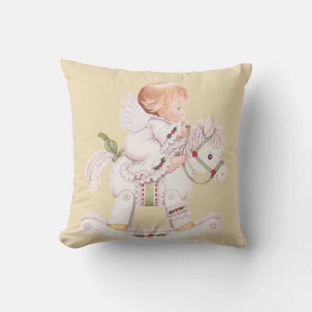 Coussin Cheval à Bascule Bébé Ange Gardien Toute C (Recto)