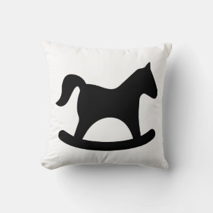 Coussin Cheval à bascule noir