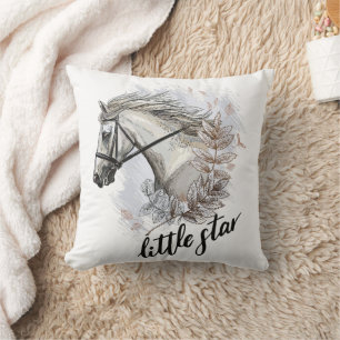 Coussin Cheval à main avec T-shirt plante