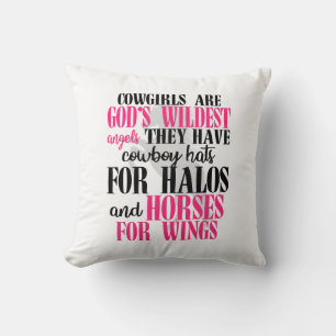 Coussin Cheval Ange Dieu Mignon Équitation Western Cheval
