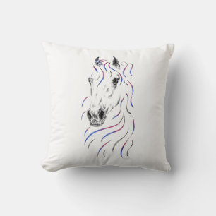 Coussin Cheval arabe élégant