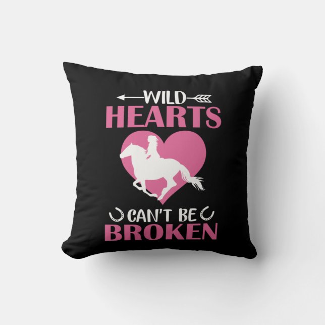 Coussin Cheval Art Coeurs sauvages ne peuvent pas être bri (Recto)