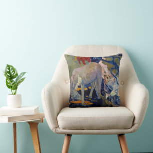 Coussin Cheval blanc de Paul Gauguin, Art Vintage