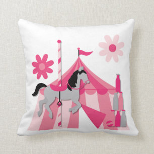 Coussin Cheval Carousel Rose