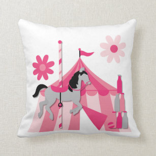 Coussin Cheval Carousel Rose