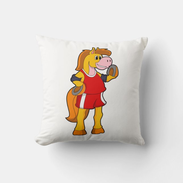 Coussin Cheval comme coureur (Recto)