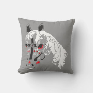 Coussin cheval crâne à sucre