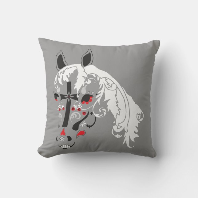 Coussin cheval crâne à sucre (Recto)