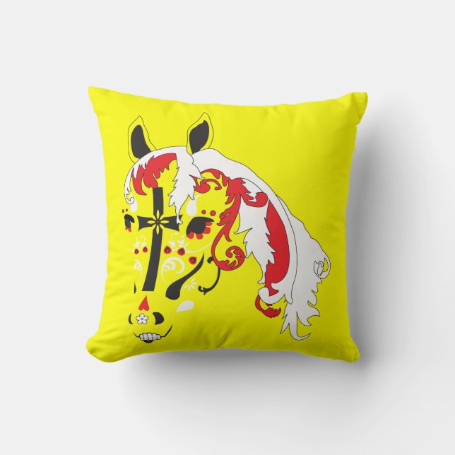 Coussin cheval crâne à sucre (Recto)