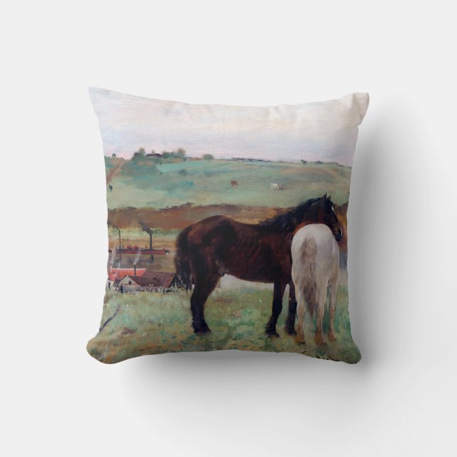 Coussin Cheval dans une prairie, Edgar Degas (Recto)
