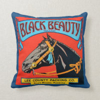 Cheval de beauté noir sur Arrière - plan rouge