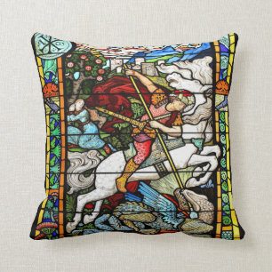 Coussin Cheval de cru de dragon de Nouveau St George d'art