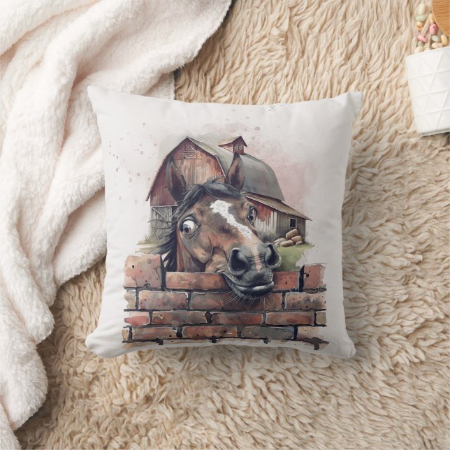 Coussin Cheval de dessin animé (Couverture)