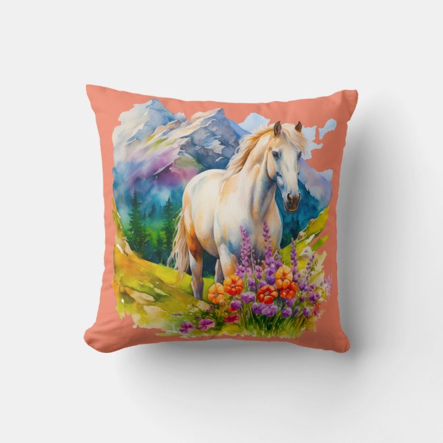Coussin Cheval de série Jeu d'oreiller de 16 po x 16 po (Recto)