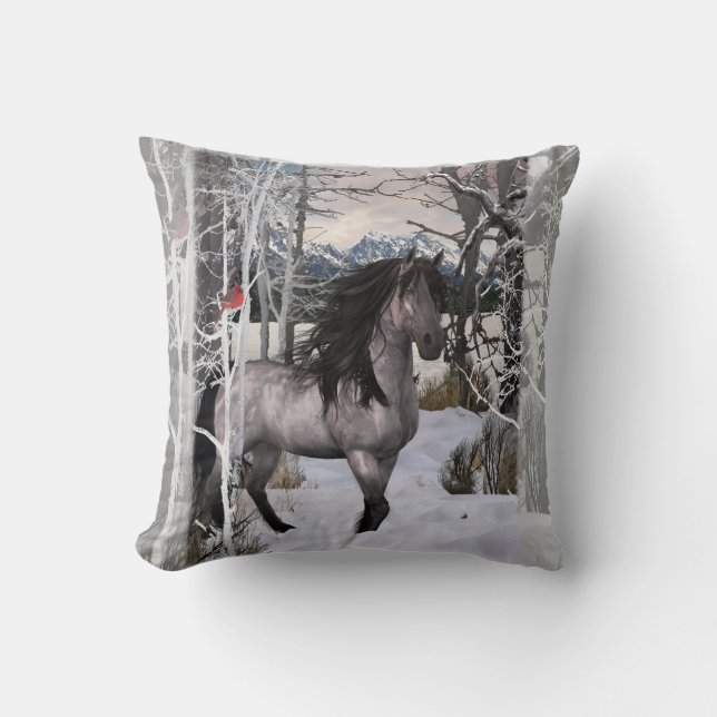 Coussin Cheval des Voiles d'hiver 2024 (Recto)