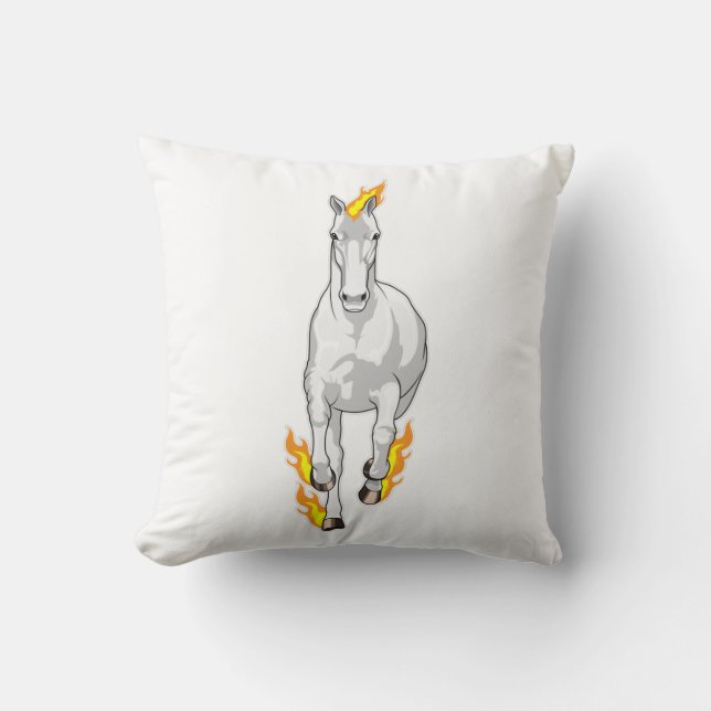 Coussin Cheval en flamme (Recto)