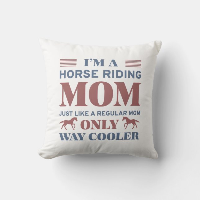 Coussin Cheval équitation maman (Recto)