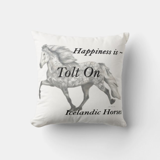 Coussin Cheval islandais charismatique Tolt On (Recto)