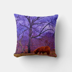 Coussin Cheval miniature Brown, Ciel pourpre