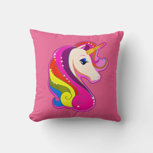 COUSSIN CHEVAL PEGASE LICORNE DE STYLE RÉTRO VINTA (Recto)