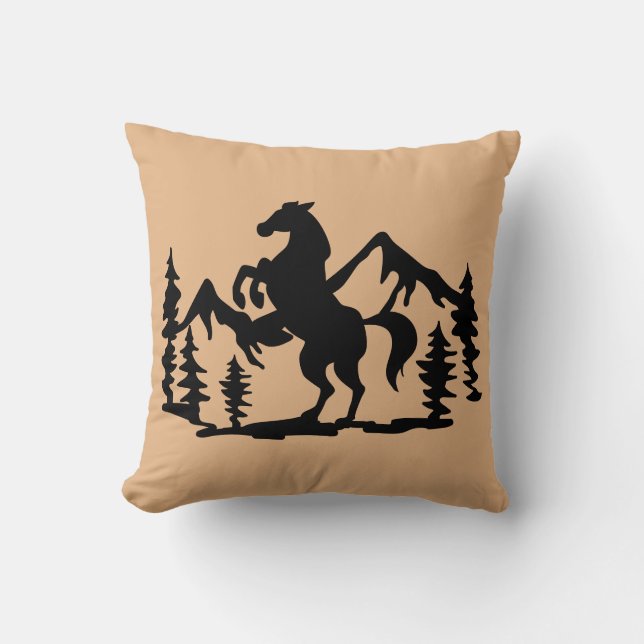 Coussin Cheval Sauvage Réversible  (Recto)