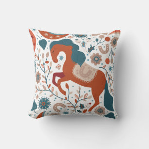 Coussin Cheval scandinave mignon