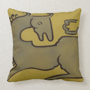 Coussin Cheval (stylo, encre et gouache sur le papier)