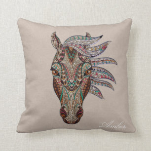 Coussin Cheval tribal