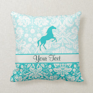 Coussin Cheval turquoise