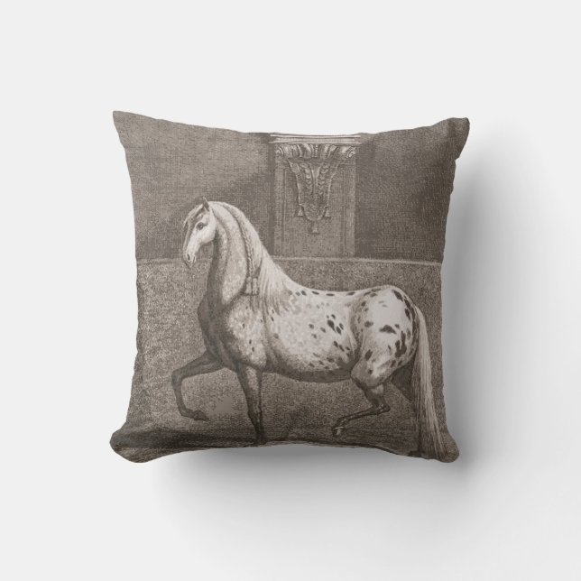 Coussin Cheval vintage d'Appaloose (Recto)