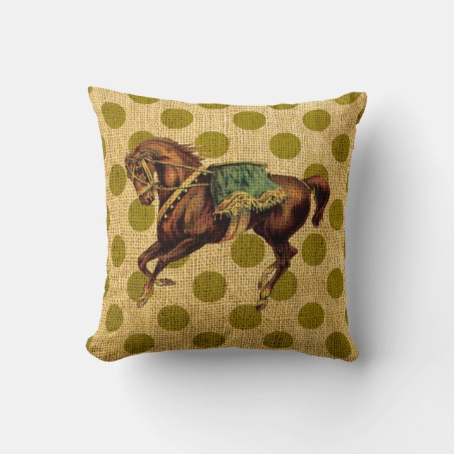 Coussin Cheval vintage de cirque (Recto)