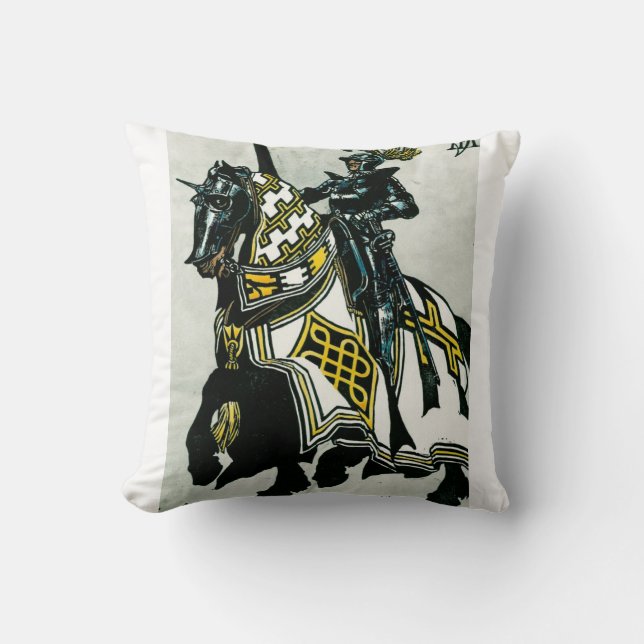 Coussin Chevalier à cheval (Recto)